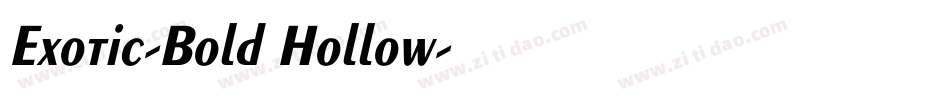 Exotic-Bold Hollow字体转换